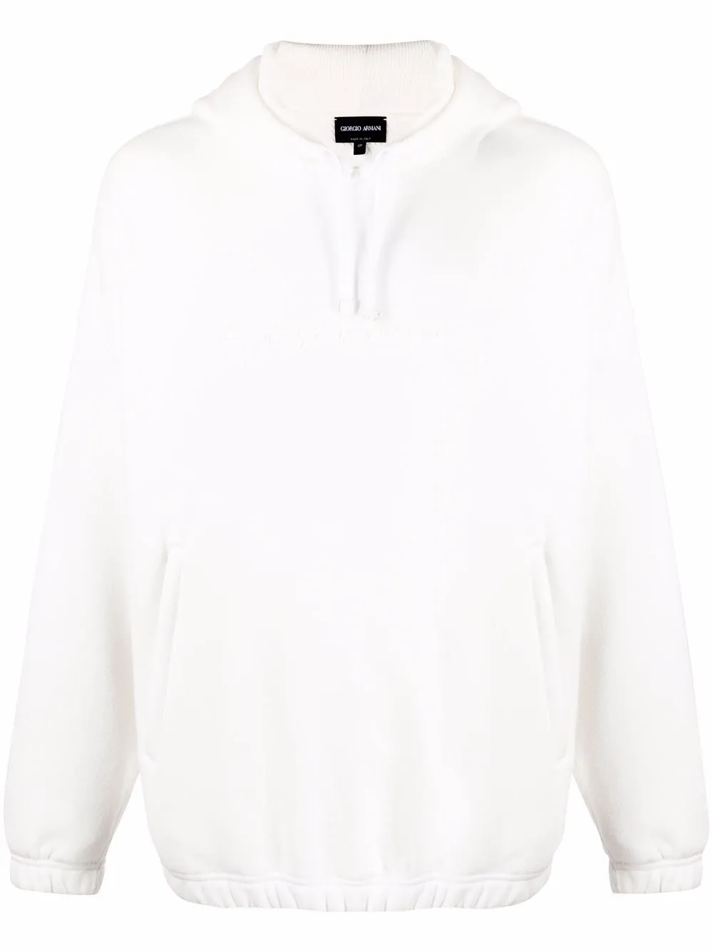 

Giorgio Armani hoodie con logo en relieve - Blanco