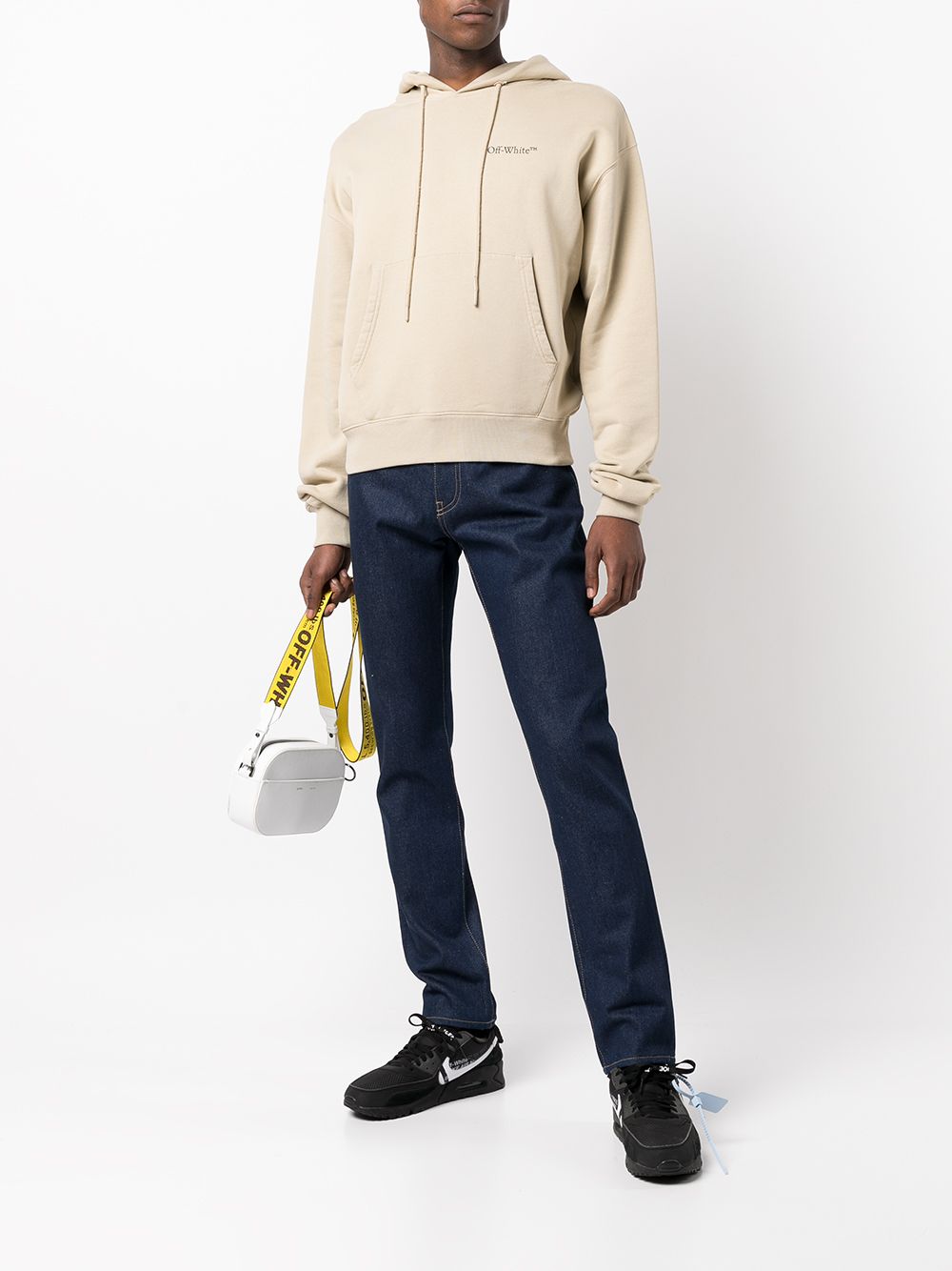 Shop Off-white Diag Slim-fit Jeans In Blue