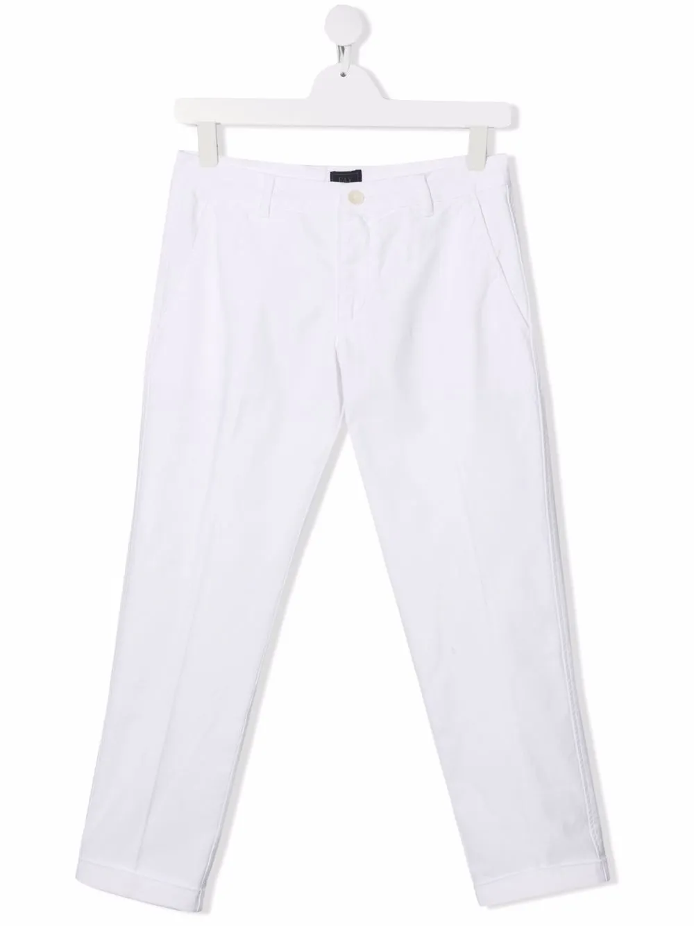 

Fay Kids pantalones de vestir con logo en la pretina - Blanco