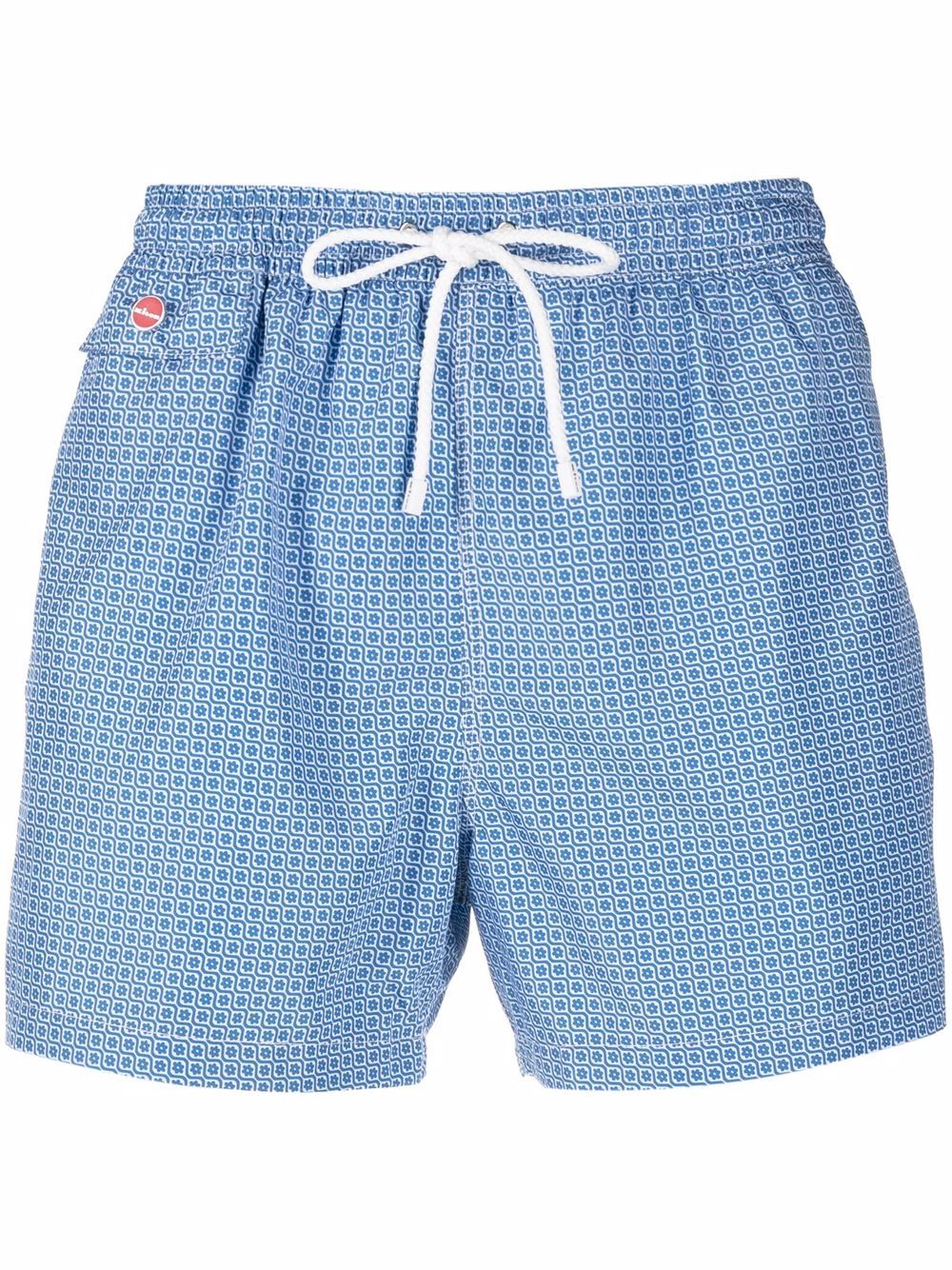 Kiton embroidered-logo Swim Shorts - Farfetch