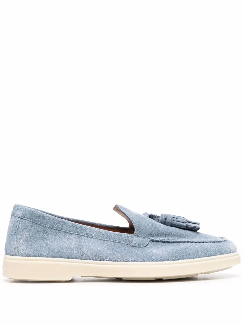

Santoni suede tassel loafers - Blue