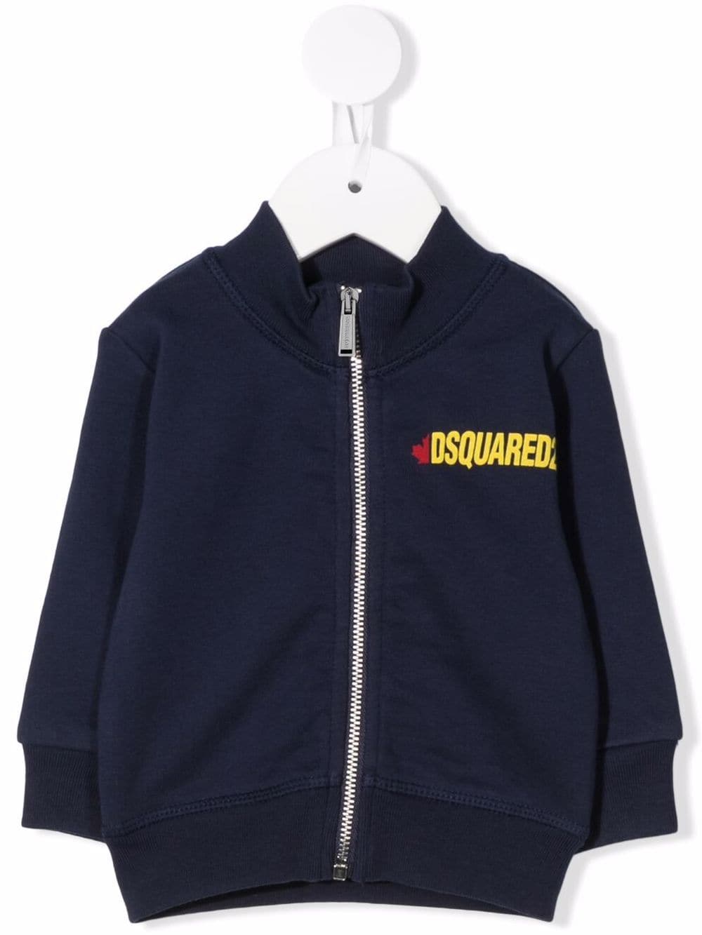 фото Dsquared2 kids толстовка на молнии с логотипом