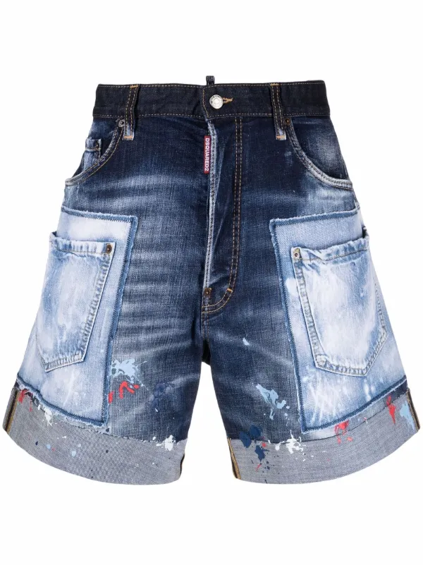 Dsquared2 Patchwork wide-leg Denim 