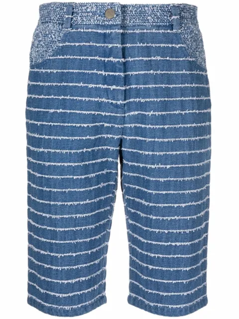 Krizia shorts con motivo de rayas 