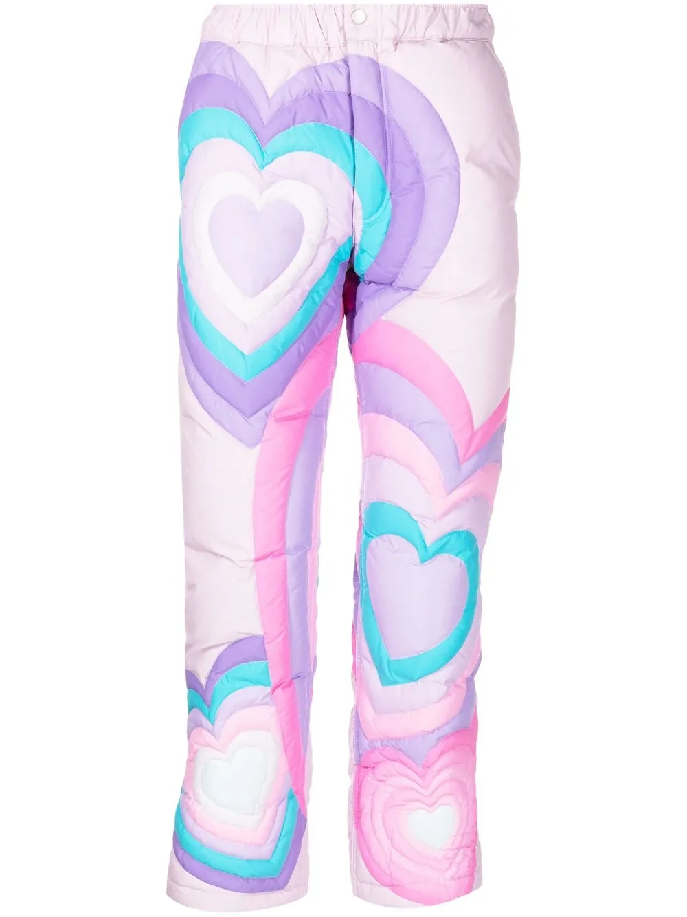 

ERL heart-embroidered padded trousers - Purple