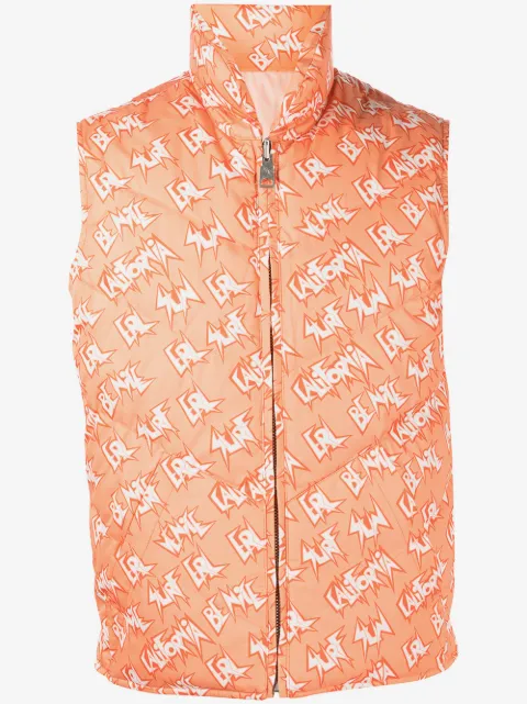 ERL gilet matelassé réversible à logo imprimé