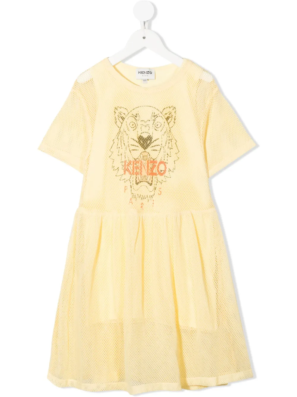 

Kenzo Kids vestido skater con tigre estampado - Amarillo