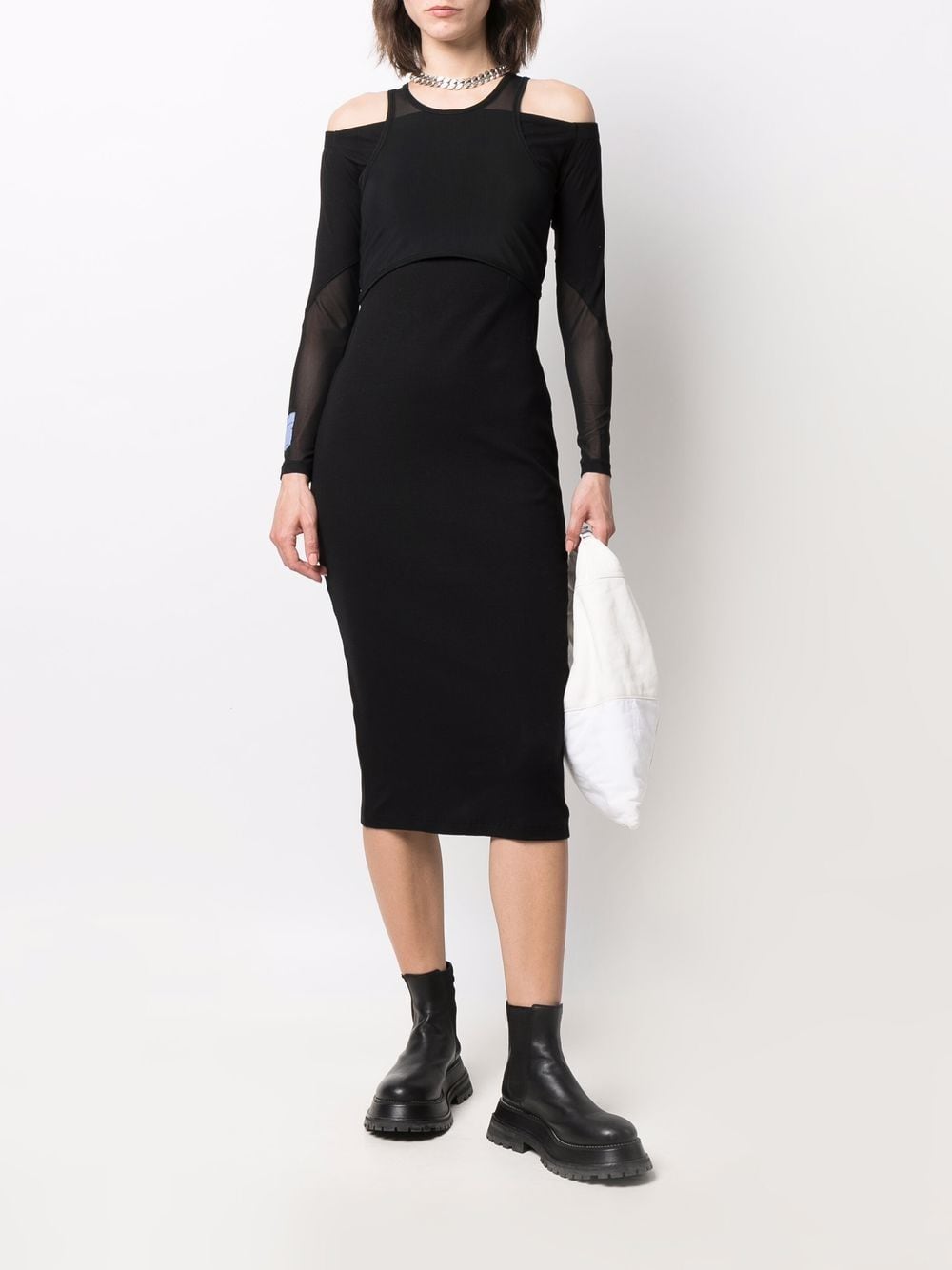 фото Mcq sheer-sleeved dress