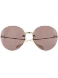 Gucci Eyewear frameless round sunglasses - Gold