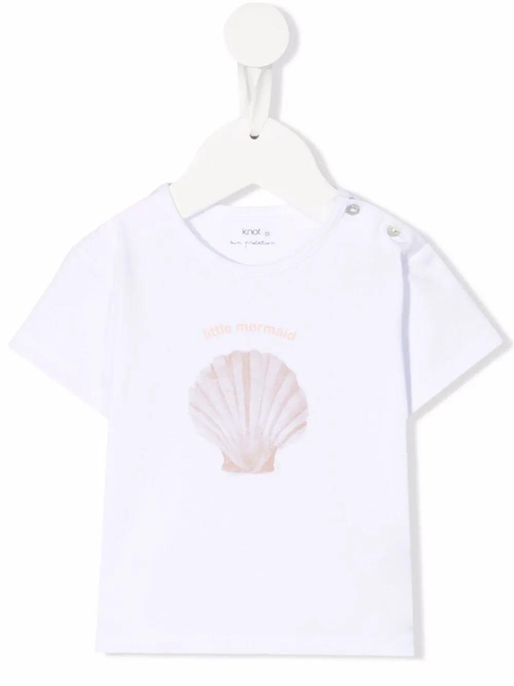 Shop Knot Shell Graphic-print T-shirt In White