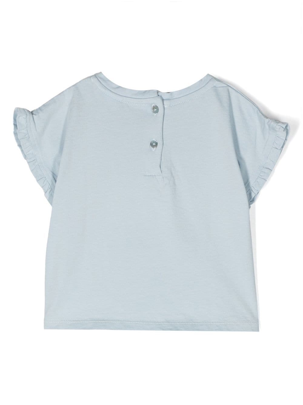 Shop Knot Slogan-print Cotton T-shirt In Blue
