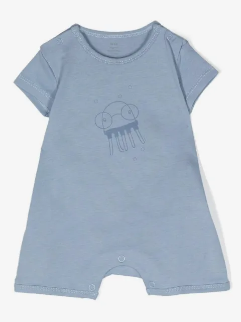 Knot Octopus-print cotton romper 