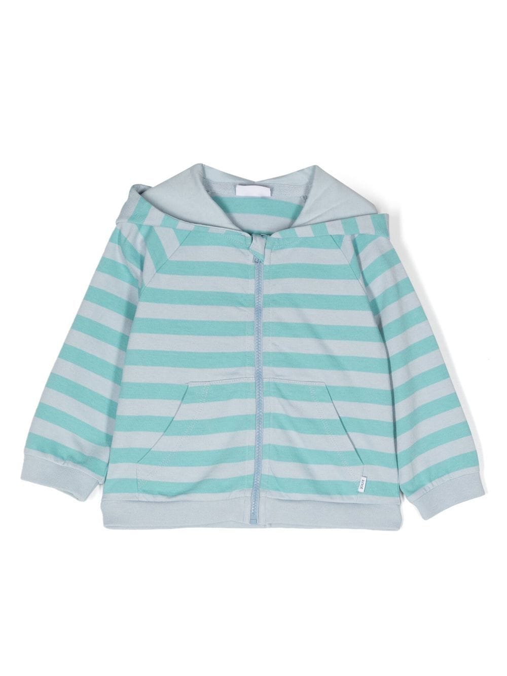 Knot Babies' Cotton Horizonatl Stripe Jacket In Blue