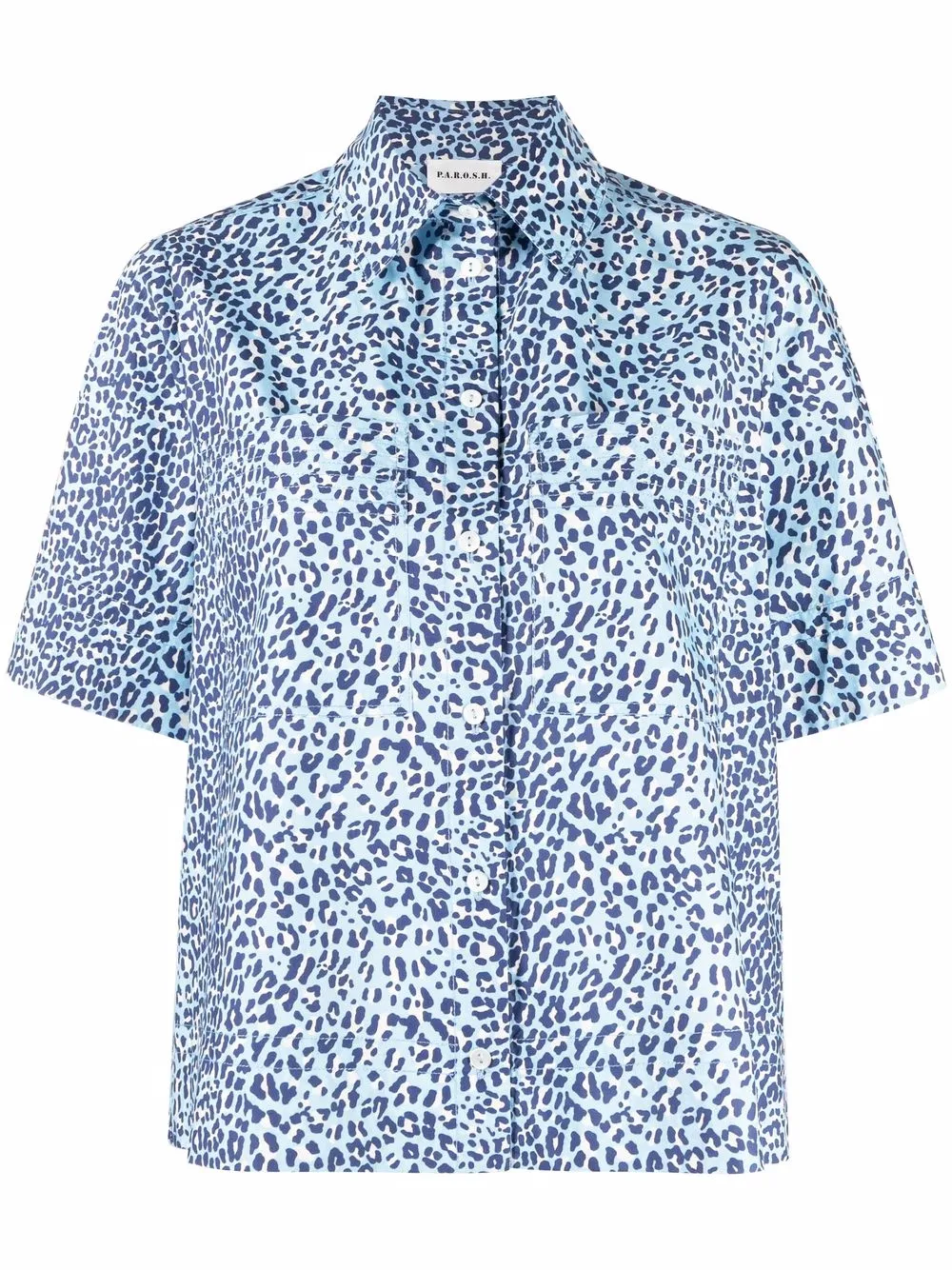 

P.A.R.O.S.H. playera con estampado de leopardo - Azul