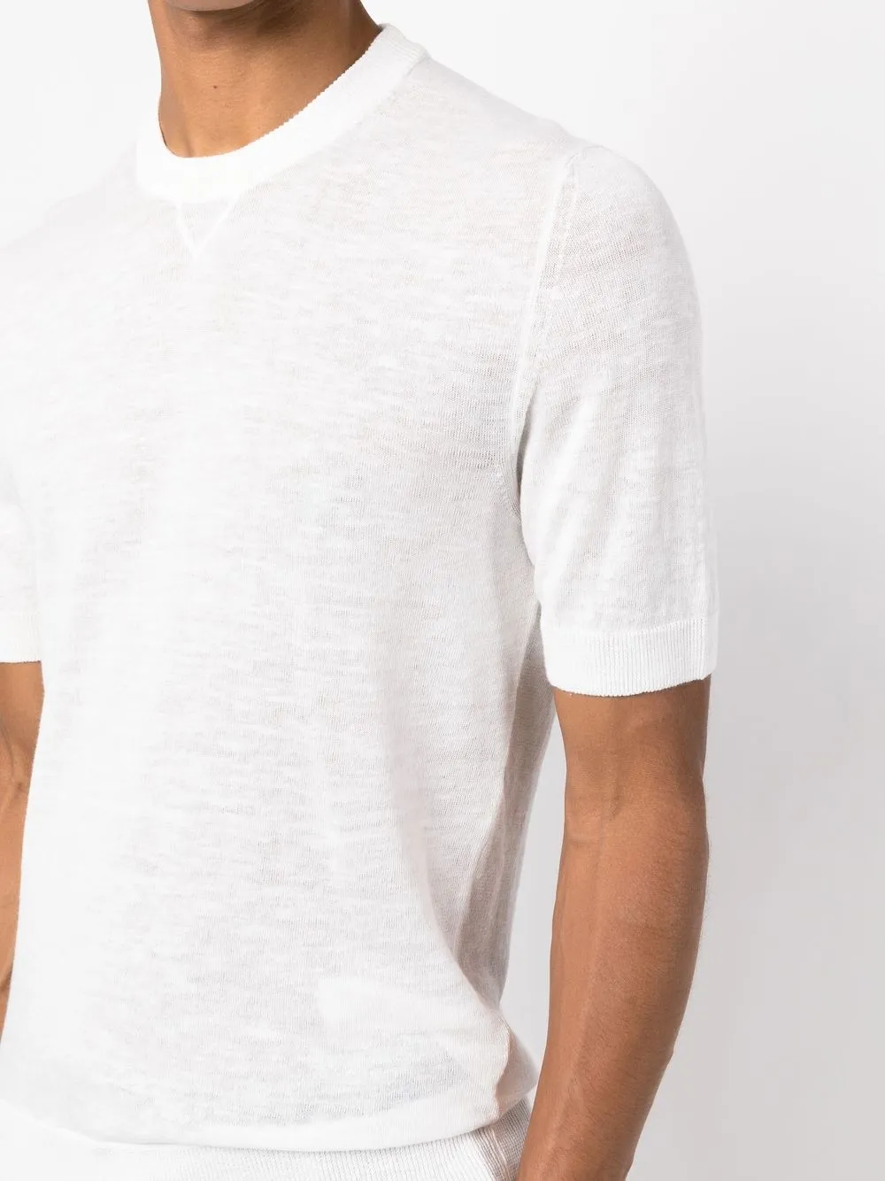 Eleventy shortsleeve linencotton Tshirt Farfetch