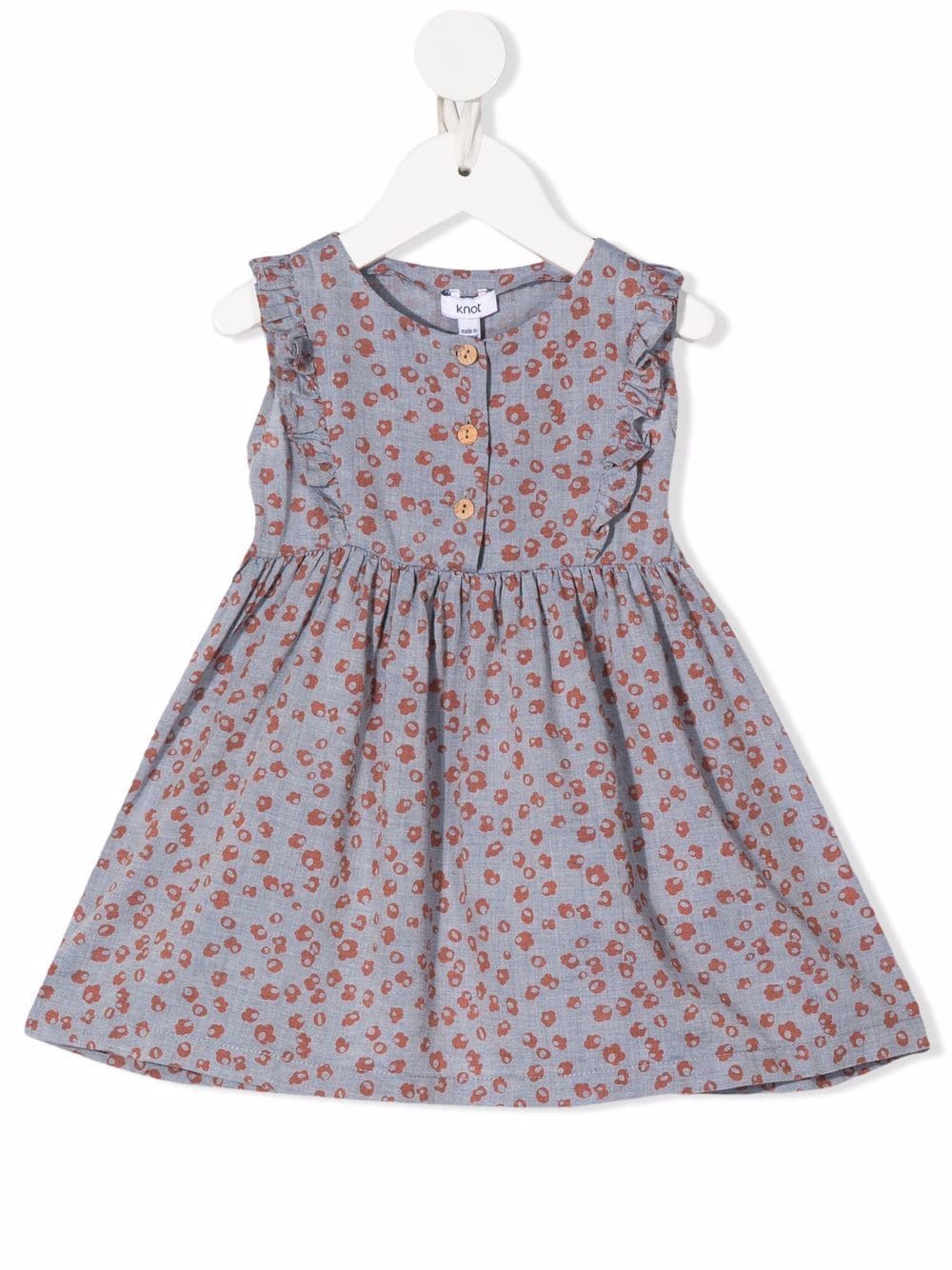 Knot Babies' Augusta Floral-print Dress In Blue