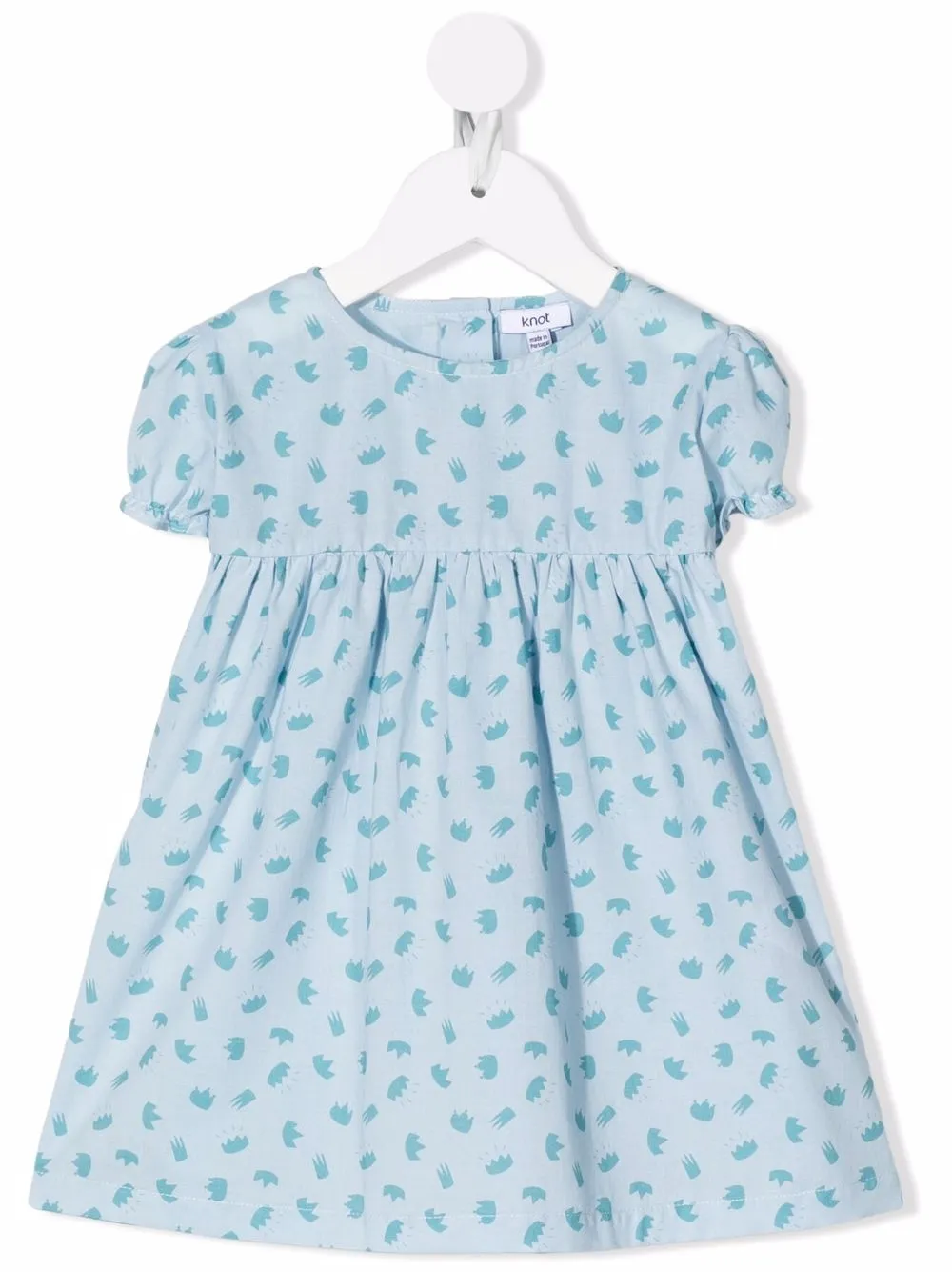 

Knot vestido Dory con estampado de coronas - Azul