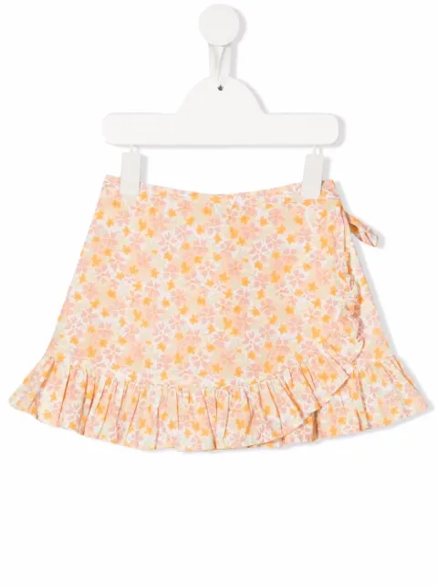 Knot Natalie floral-print ruffled skirt