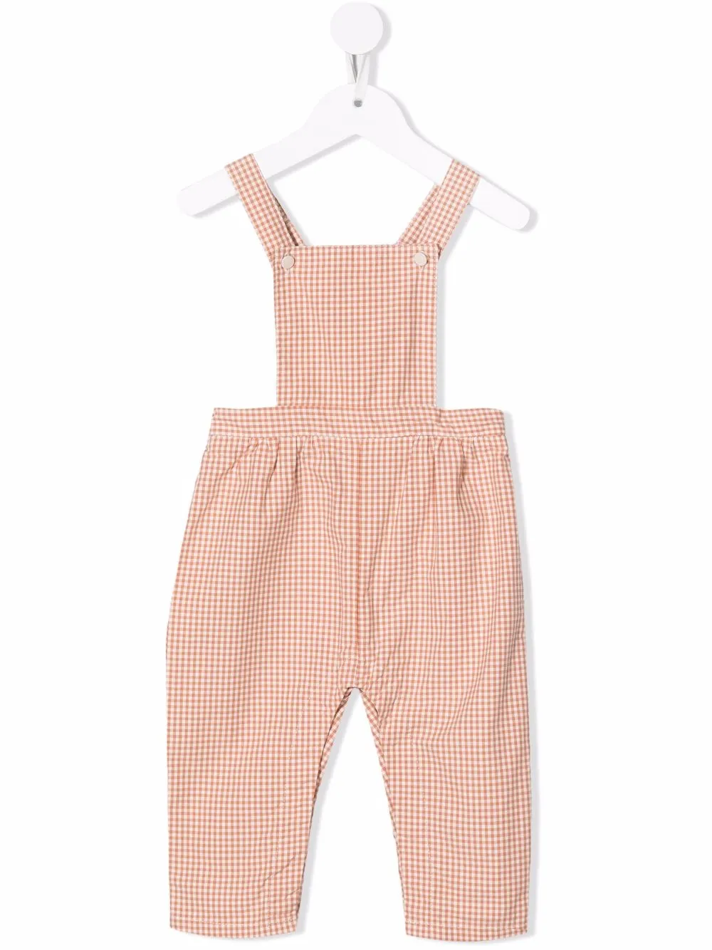 

Knot Micro checks-print twill jumpsuit - Brown