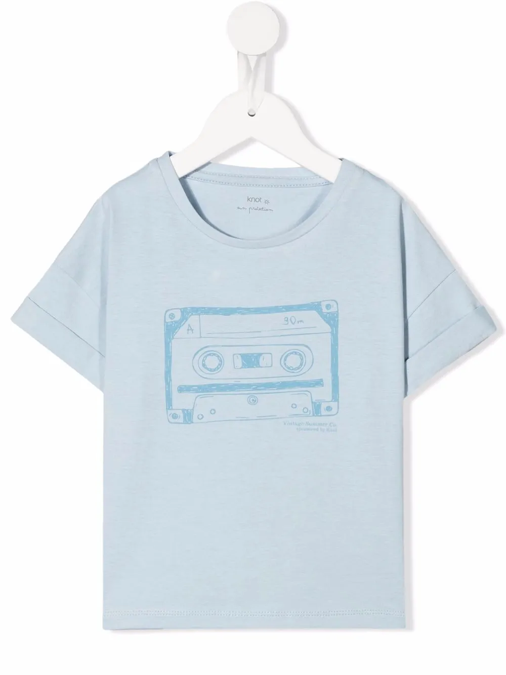 Knot Cassette Graphic-print T-shirt In Blue