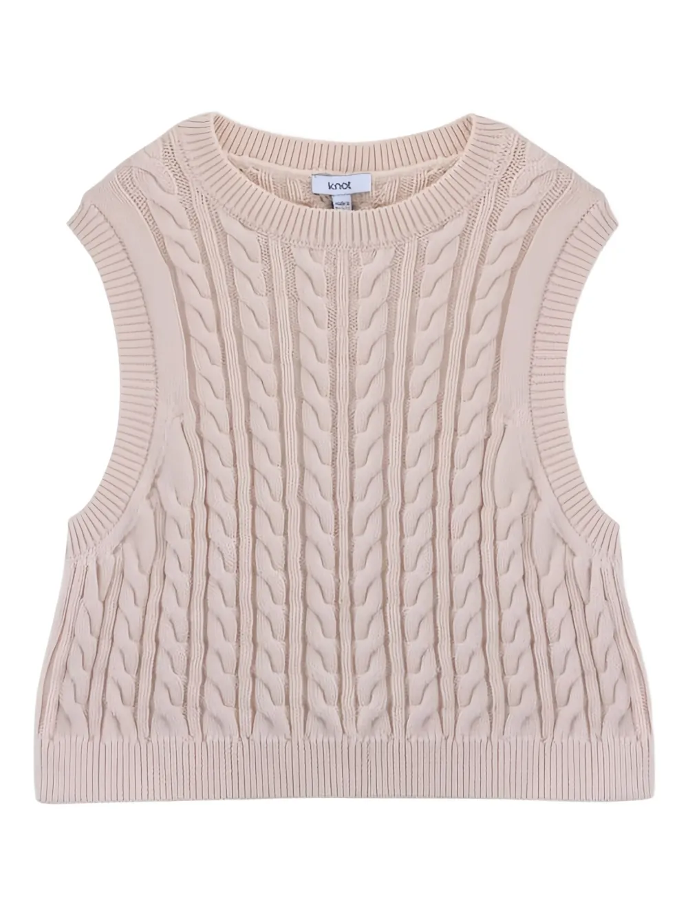 Knot Bonnie cable-knit vest | Pink | Image 1