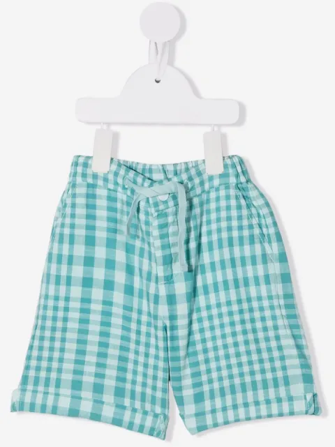 Knot shorts con estampado a cuadros