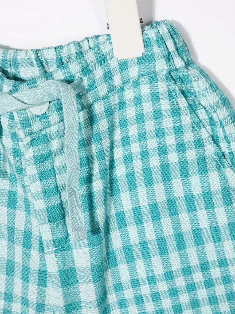 Knot Check Print Shorts In Blue