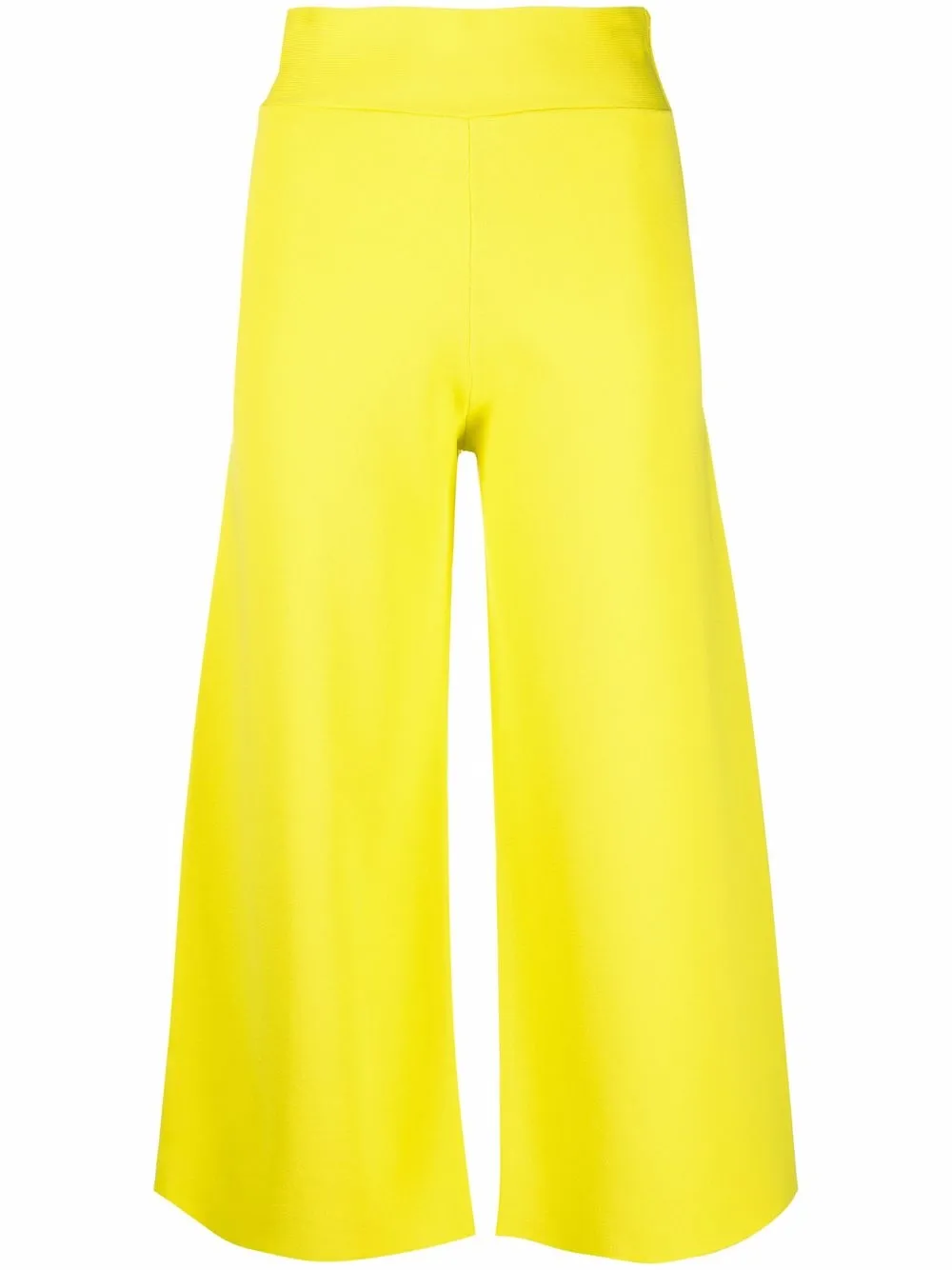 

P.A.R.O.S.H. knitted wide-leg cropped trousers - Yellow