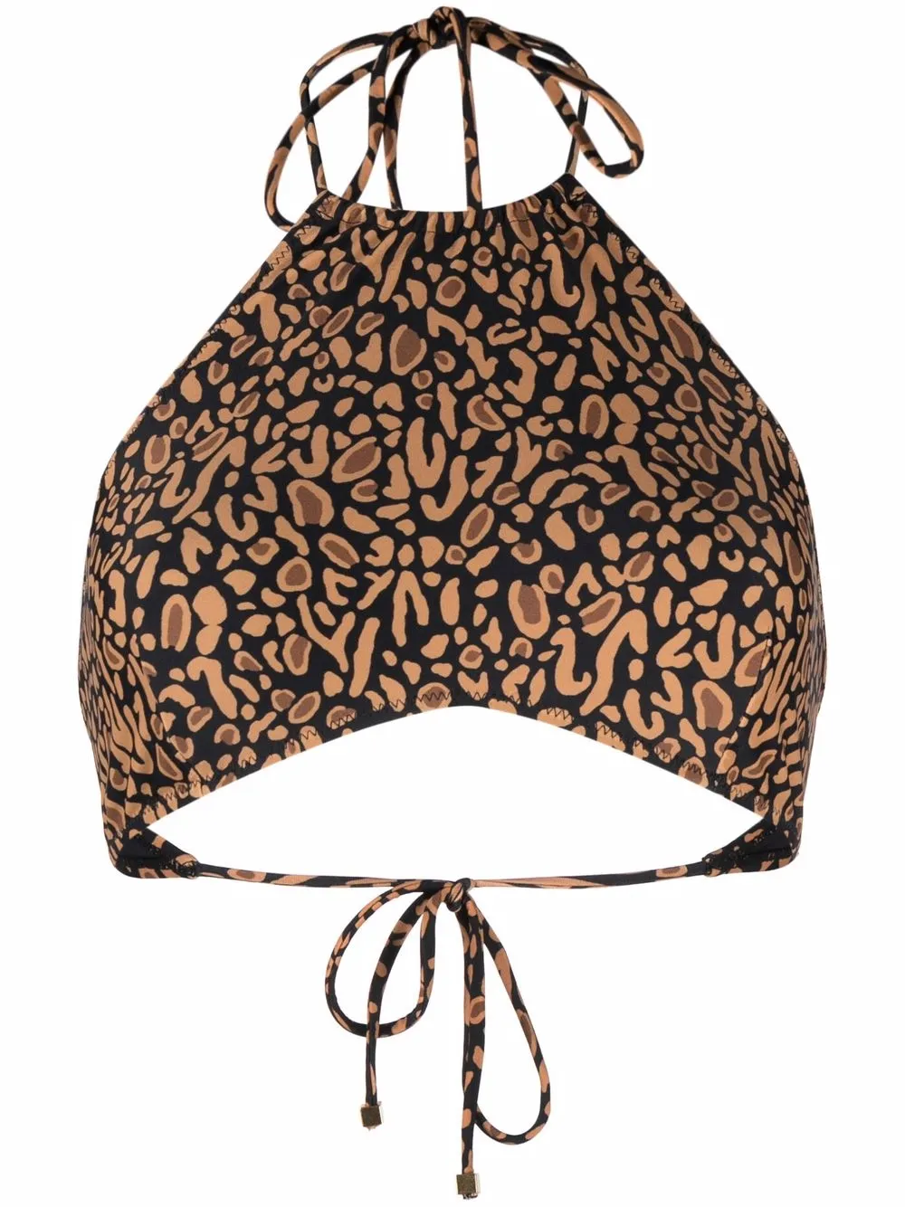 

Nanushka top de bikini con animal print - Marrón