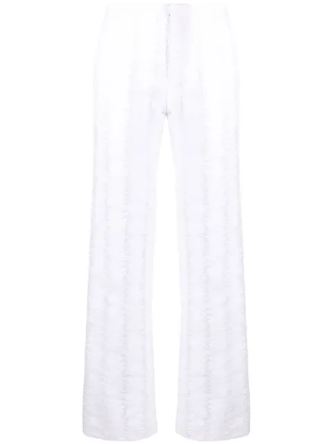 Cecilie Bahnsen distressed flared trousers