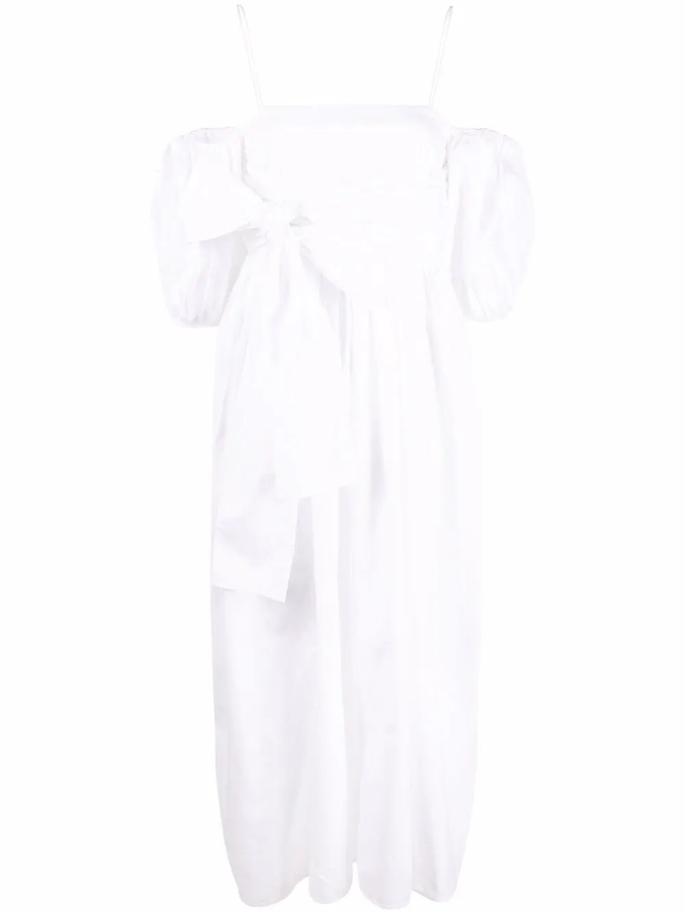 

Cecilie Bahnsen Joel bow-detailing midi dress - White