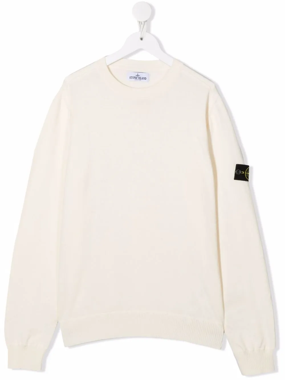 

Stone Island Junior TEEN logo-patch cotton jumper - Neutrals