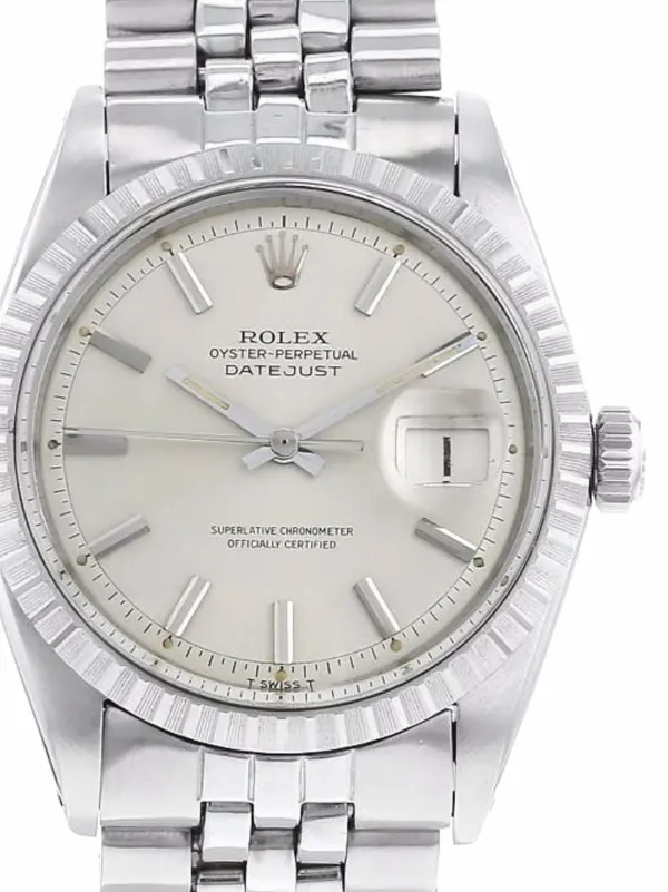 Rolex 1966 pre owned Datejust 36mm Silver FARFETCH AO