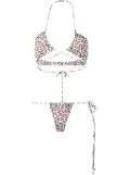 Manokhi leopard-print bikini set - White