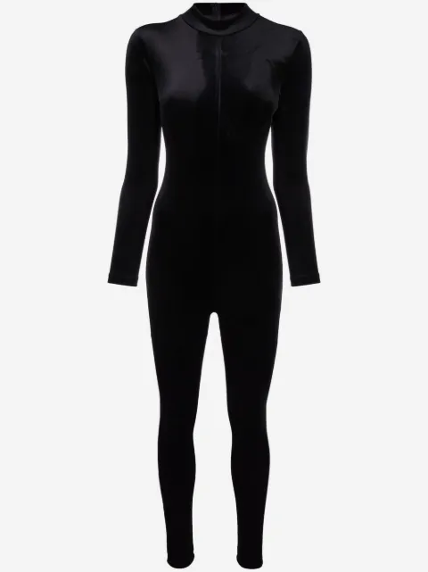 Alchemy x Lia Aram velvet-effect long-sleeve jumpsuit