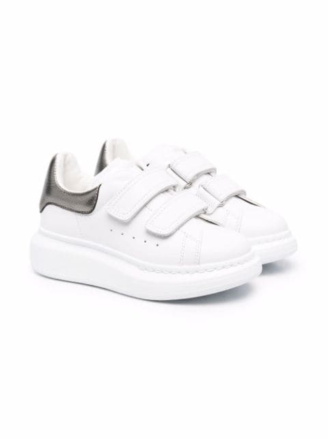 Alexander McQueen Kids - touch-strap leather trainers