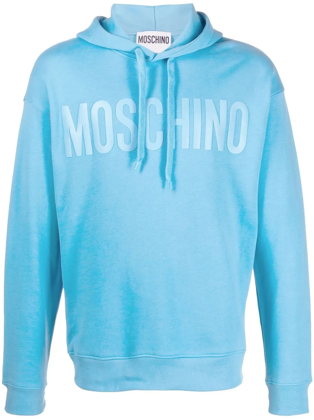 

Moschino logo-print detail hoodie - Blue