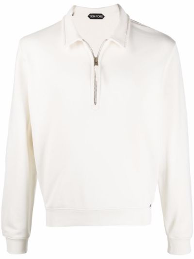 polo collar half zip