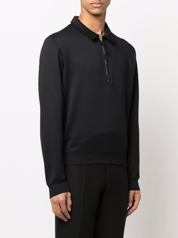 polo collar half zip