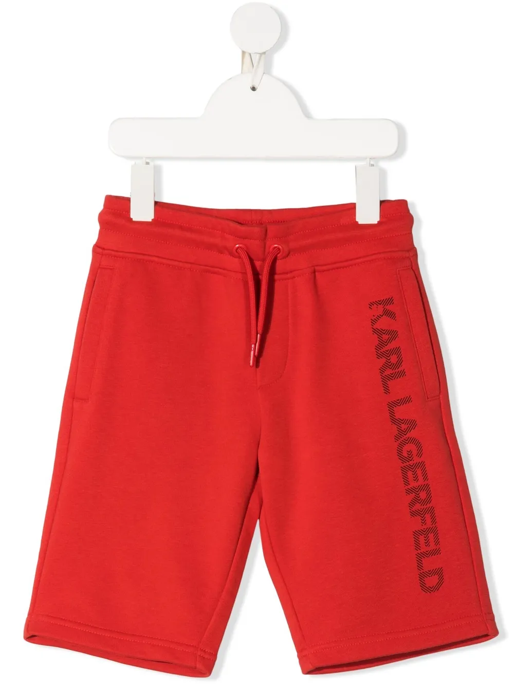 

Karl Lagerfeld Kids TEEN logo-print Bermuda shorts - Red