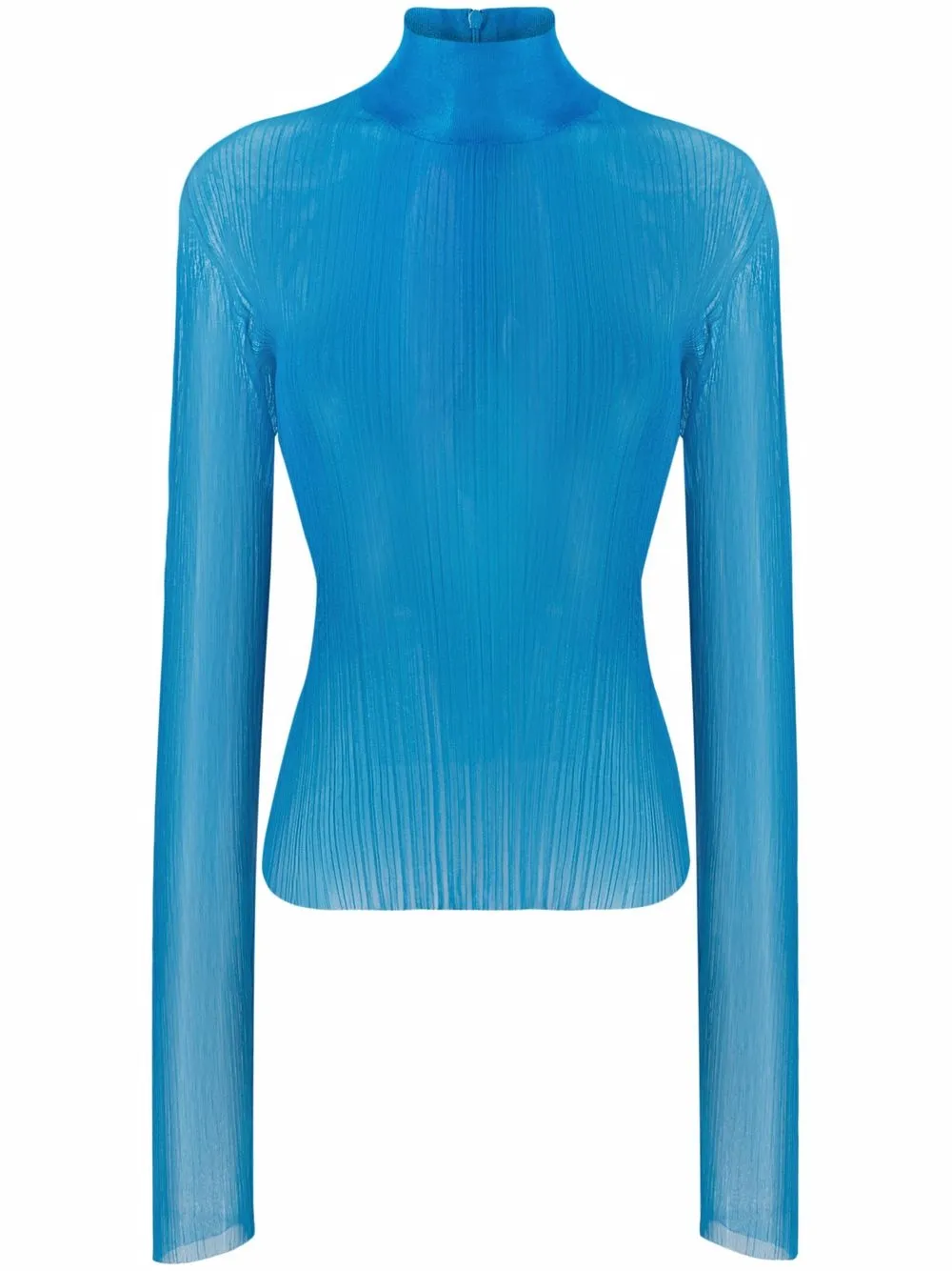 

Dolce & Gabbana top translúcido manga larga - Azul