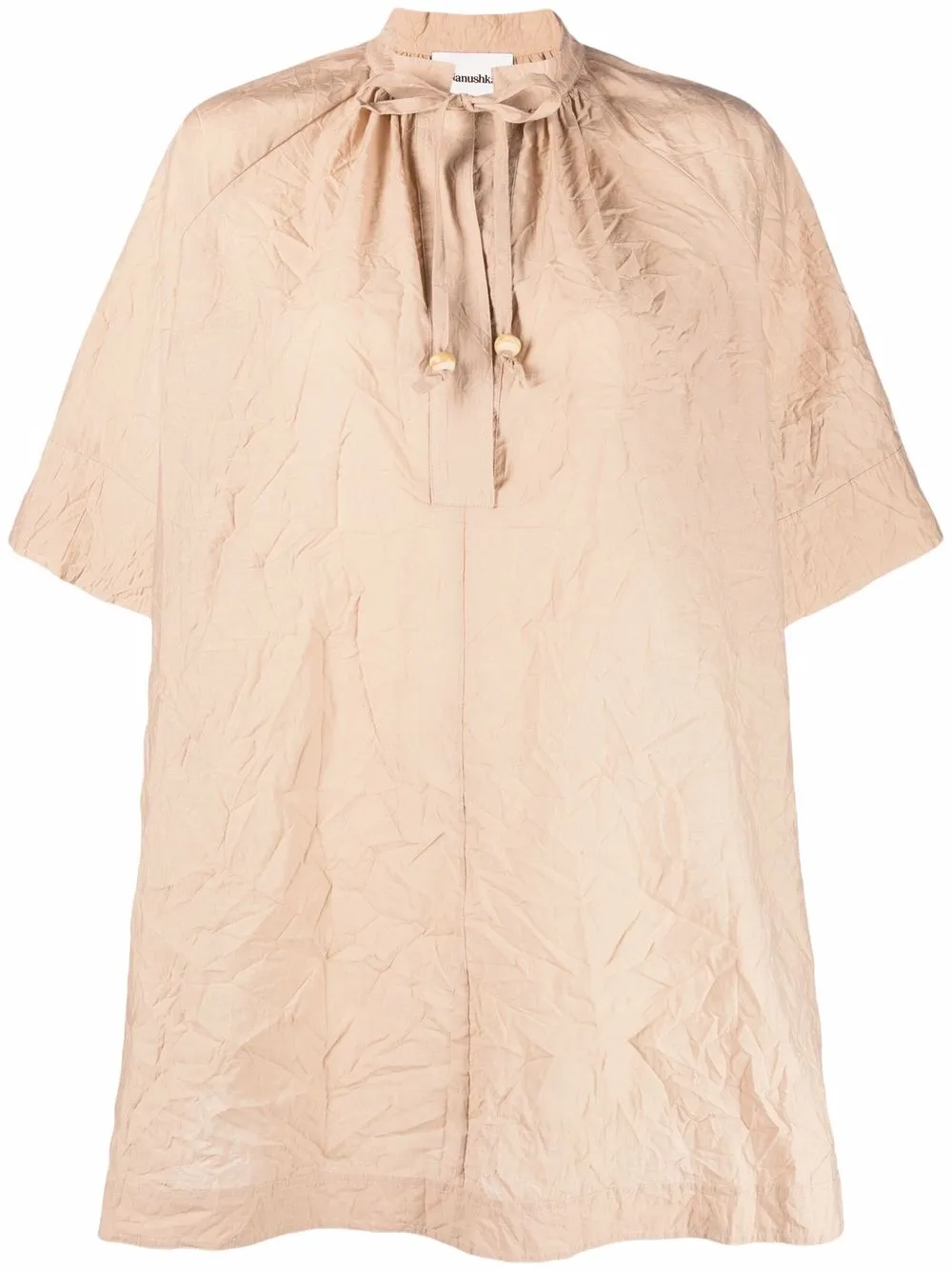 

Nanushka drawstring-collar dress - Neutrals