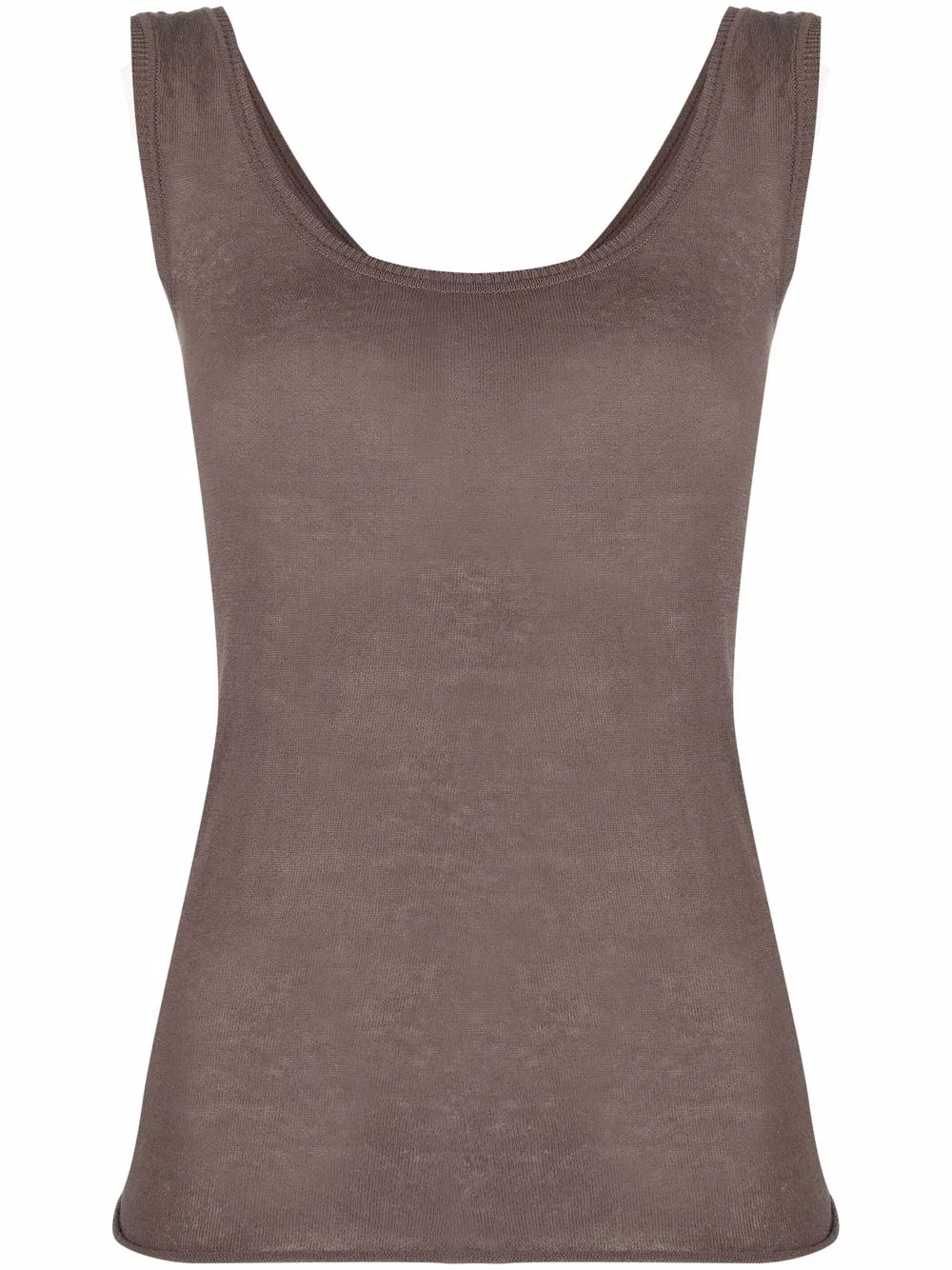

Nanushka top tejido con cuello redondo - Marrón