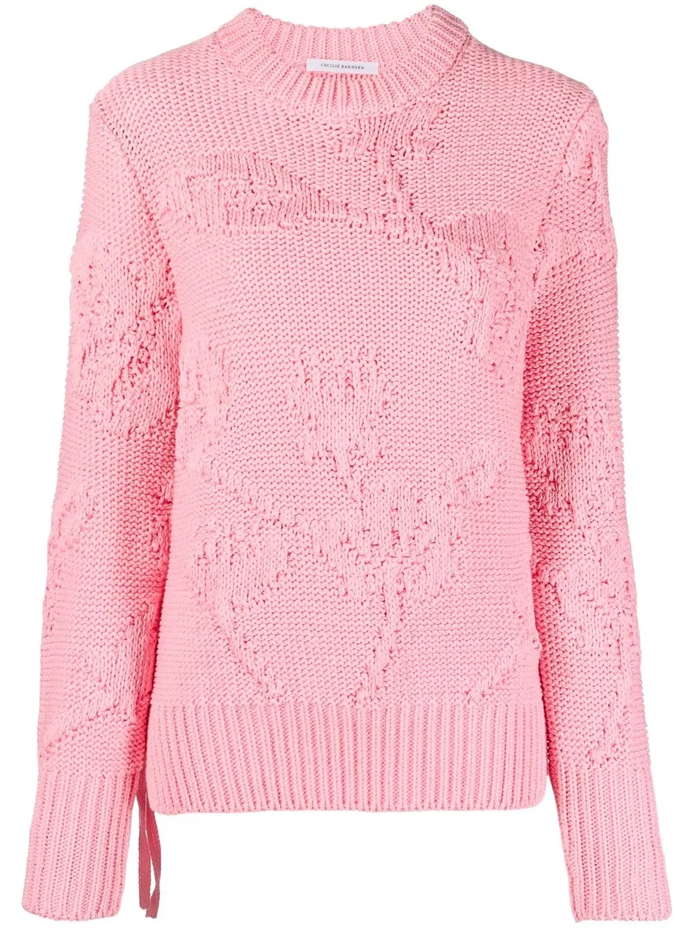 

Cecilie Bahnsen Hallie floral-pattern silk jumper - Pink