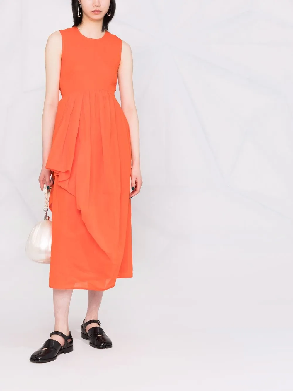 Cecilie Bahnsen Fang Draped Midi Dress - Farfetch