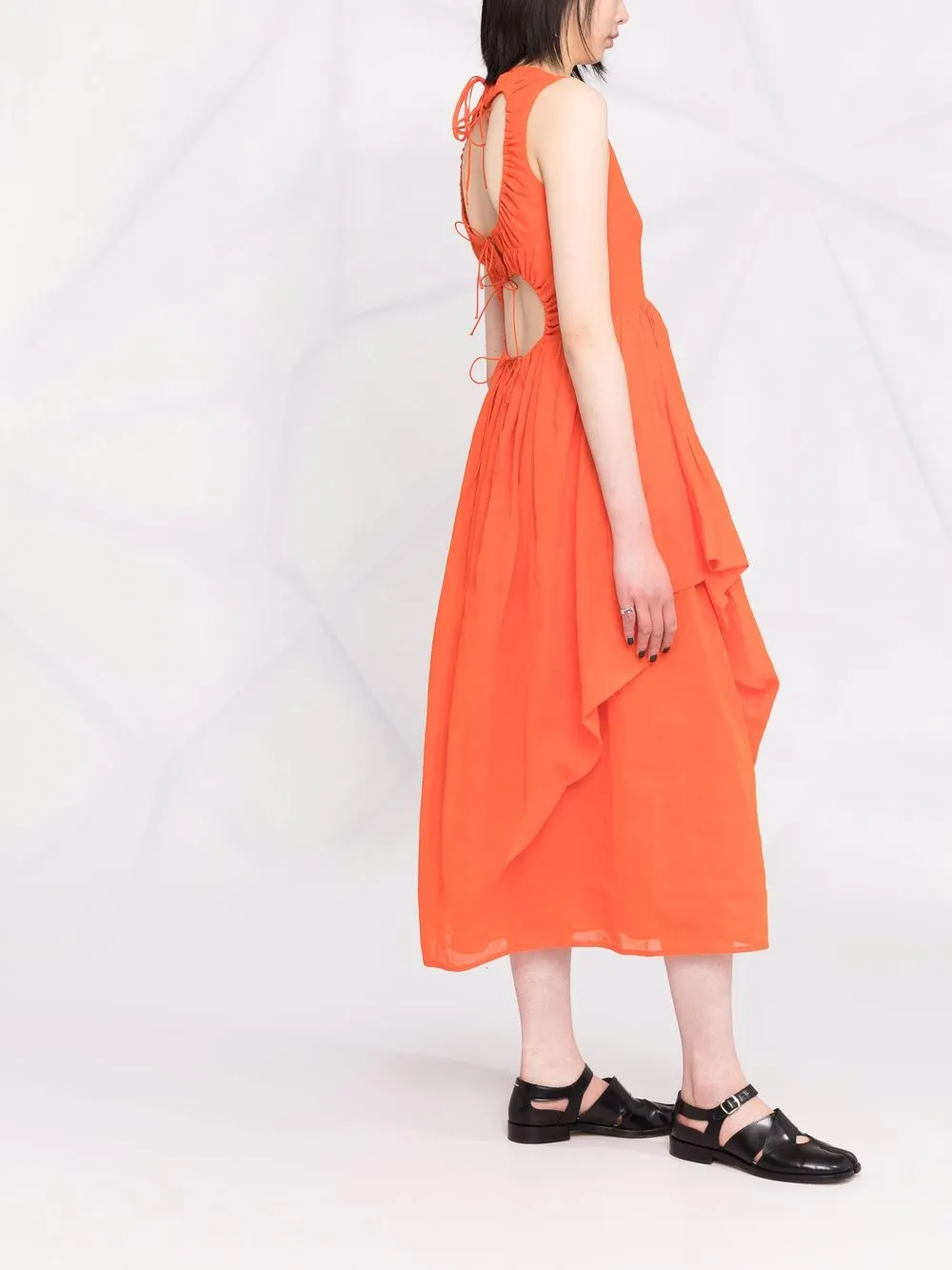 Fang draped midi dress