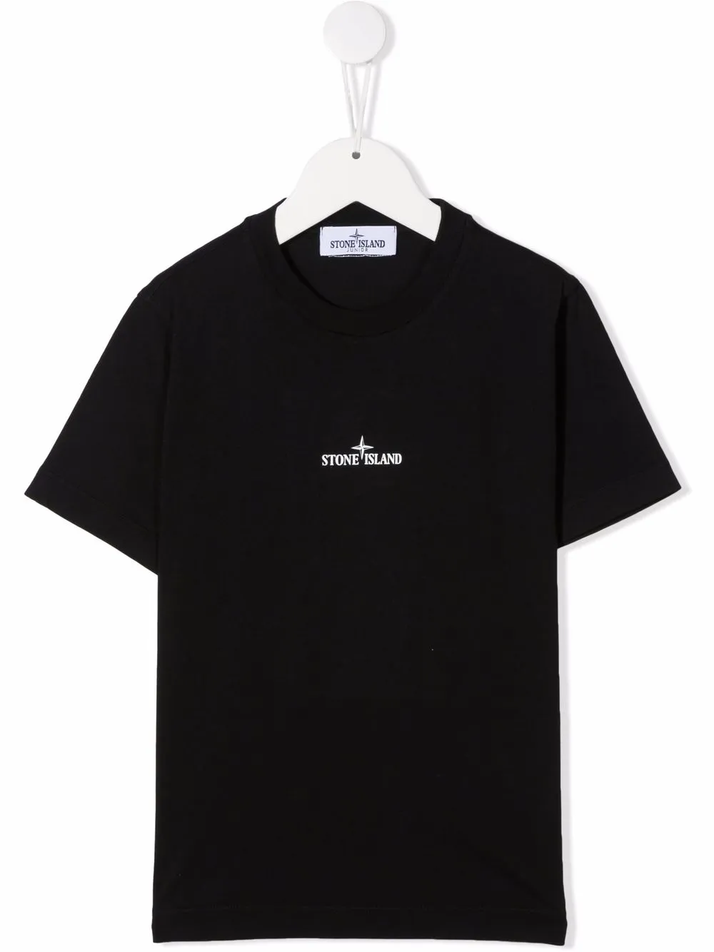 

Stone Island Junior playera con logo estampado - Negro