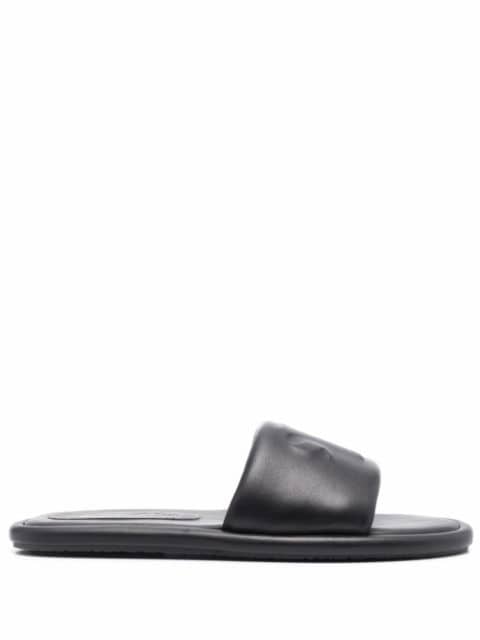 Nanushka logo-embossed leather sandals