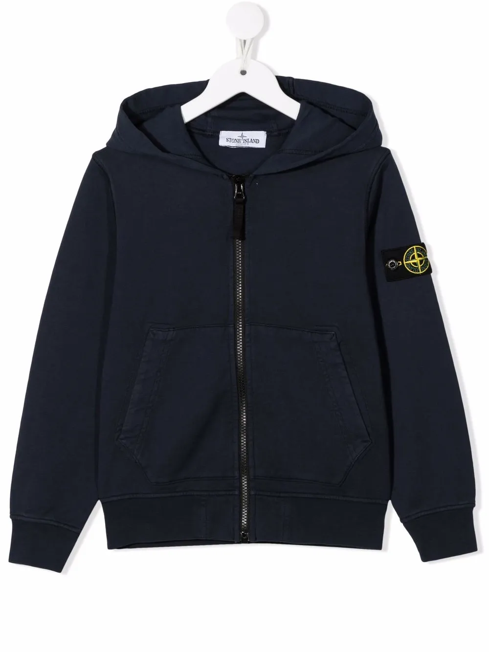 

Stone Island Junior logo-patch zipped hoodie - Blue
