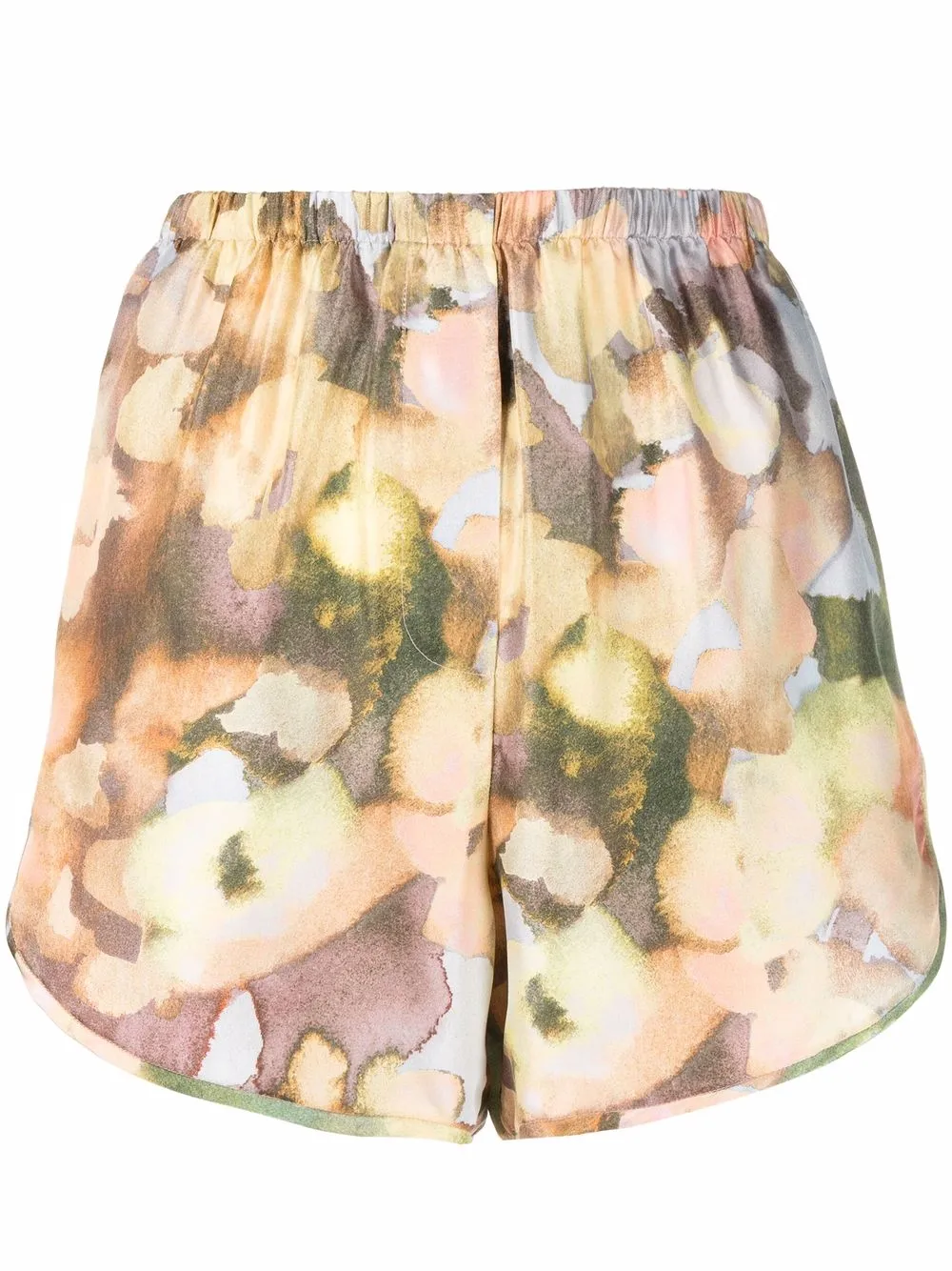 

Nanushka shorts de seda con tiro alto estampados - Neutro